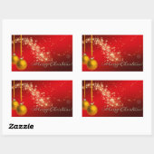 Merry kermas rechthoekige sticker (Vel)