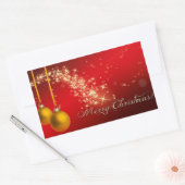 Merry kermas rechthoekige sticker (Envelop)