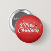 Merry kermas ronde button 5,7 cm (Voorkant /achterkant)