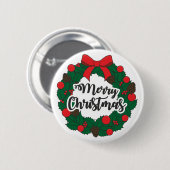 Merry kermas ronde button 5,7 cm (Voorkant /achterkant)