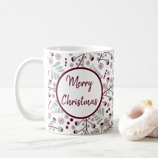 Merry kerrode Berries Koffiemok (Met donut)