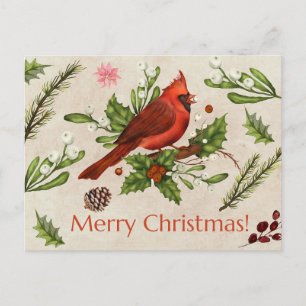 Merry kerrode kardinaal briefkaart
