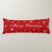 Merry kerrode snowflakes lichaamskussen (Voorkant)