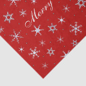 Merry kerrode snowflakes tissuepapier (Detail)