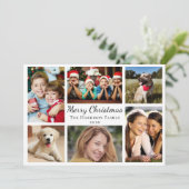 Merry kerst 6 Foto Collage Feestdagenkaart (Staand voorkant)