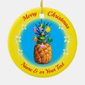 Merry kerst, aangepast ananas Ornament (Achterkant)