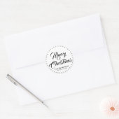 Merry kerst aangepast script naam schattig elegant ronde sticker (Envelop)