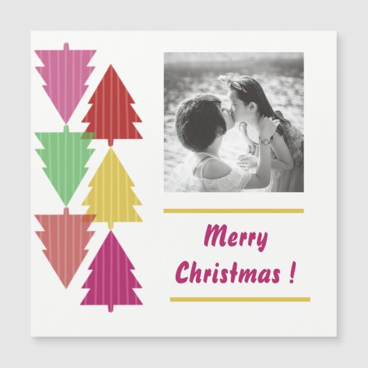 Merry kerst aangepaste fotokleurige boom (Voorkant)