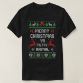 Merry kerst Animal Filthy Ya T-shirt (Design voorkant)