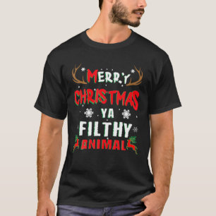 Merry kerst Animal Filthy Ya T-shirt