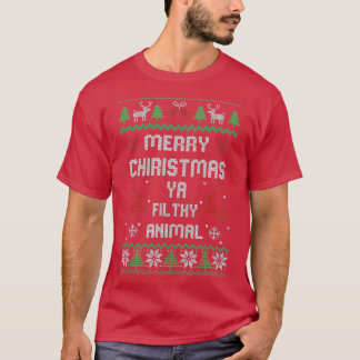 Merry kerst Animal Filthy Ya T-shirt