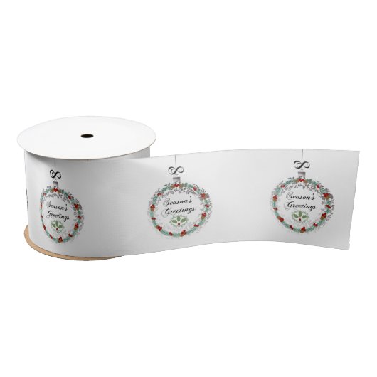Merry kerst Bauble Ribbon Lint (Spoel)