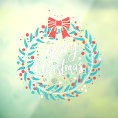 Merry kerst Berry Wreath Raamsticker (Vel 3)