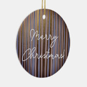 Merry kerst Boho Gold Glitter Pink Lila Keramisch Ornament (Rechts)