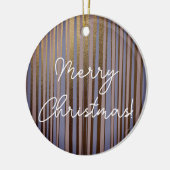 Merry kerst Boho Gold Glitter Pink Lila Keramisch Ornament (Links)