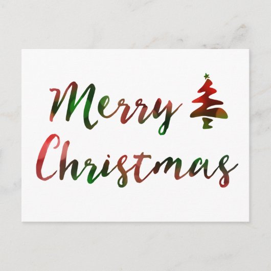 Merry kerst Bokeh Tree-lampjes Feestdagenkaart (Voorkant)