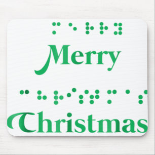 Merry kerst braille stippen, xmas topjes, vakantie muismat