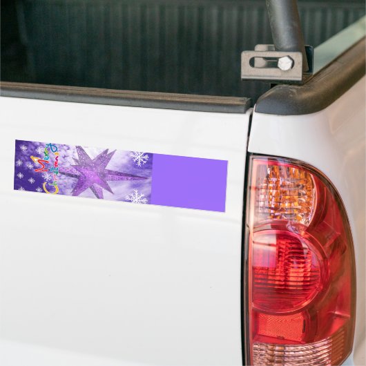 Merry Kerst_ Bumpersticker (Op Truck)