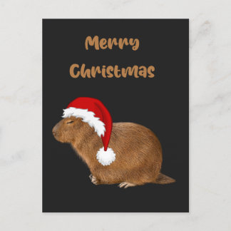 Merry kerst Capybara Briefkaart