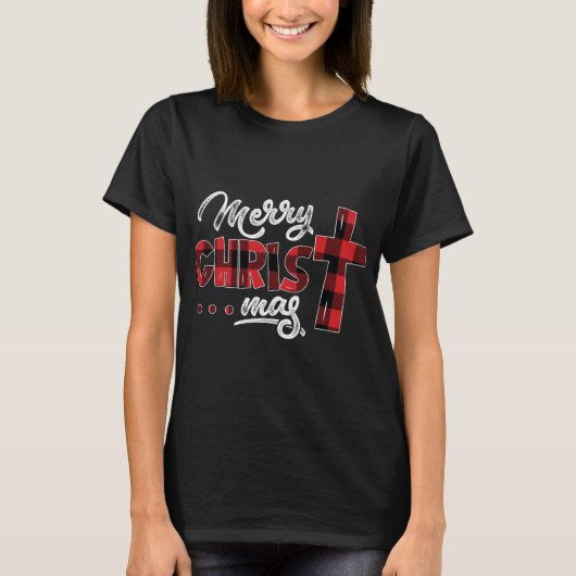 Merry kerst Christus Buffalo Pset Cross-mas Gi T-shirt (Voorkant)