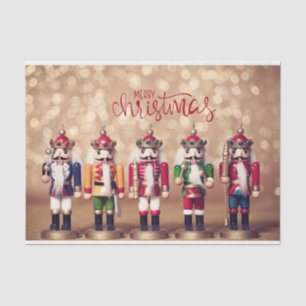 Merry kerst Colorful Nutcrackers Tissuepapier