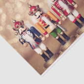 Merry kerst Colorful Nutcrackers Tissuepapier (Detail)