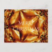 Merry kerst Copper Gold Shiny Star Feestdagenkaart (Voorkant)