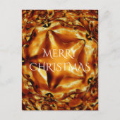 Merry kerst Copper Gold Shiny Star Feestdagenkaart (Voorkant)