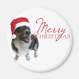 Merry kerst Corgi Santa Magneet