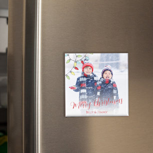 Merry kerst Cute Colorful String Lights Magneet