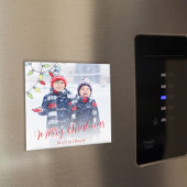 Merry kerst Cute Colorful String Lights Magneet