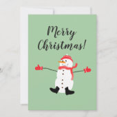 Merry kerst Cute Frosty Snowman Kaart (Voorkant)