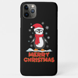 Merry kerst Cute Penguin iPhone 11 Pro Max Hoesje