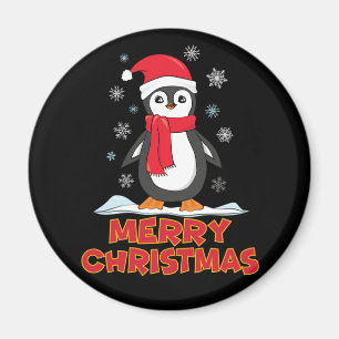 Merry kerst Cute Penguin Magneet
