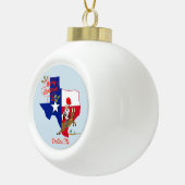 Merry kerst Dallas Texas Keramische Bal Ornament (Rechts)