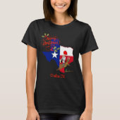 Merry kerst Dallas Texas T-shirt (Voorkant)