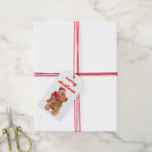Merry kerst Doggy Cadeaulabel (Met Touw)