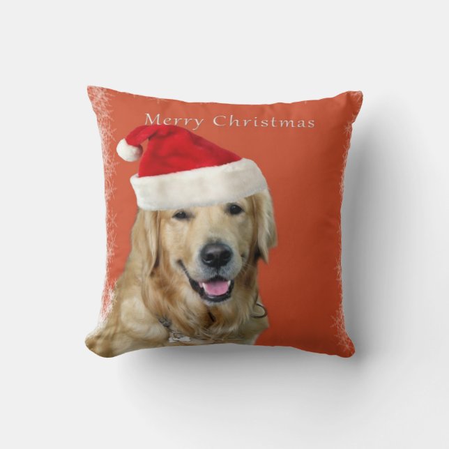 Merry kerst Doggy Cushion Kussen (Voorkant)