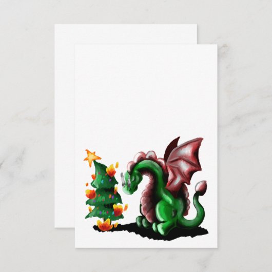 Merry kerst Dragon (Voorkant / Achterkant)