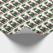 Merry kerst Dragon Cadeaupapier (Hoek)