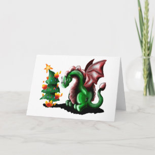 Merry kerst Dragon Kaart