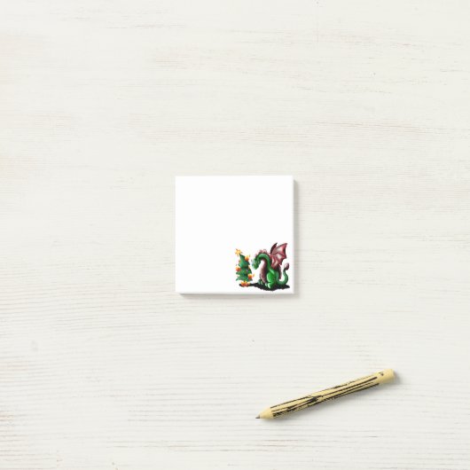 Merry kerst Dragon Post-it® Notes (Op bureau)