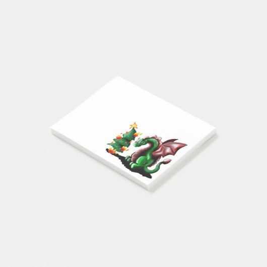 Merry kerst Dragon Post-it® Notes (Schuin)
