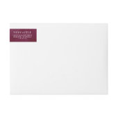 Merry kerst Elegant Burgundy Return Address (Voorkant)