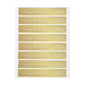 Merry kerst Elegant Gold Hand Lettered Wrap (Vel)