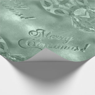 Merry kerst Elegant Mint Green Cadeaupapier