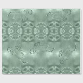Merry kerst Elegant Mint Green Cadeaupapier (Vlak)