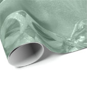 Merry kerst Elegant Mint Green Cadeaupapier (Rol Hoek)