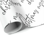 Merry kerst Elegant Script Typografie Cadeaupapier (Rol Hoek)