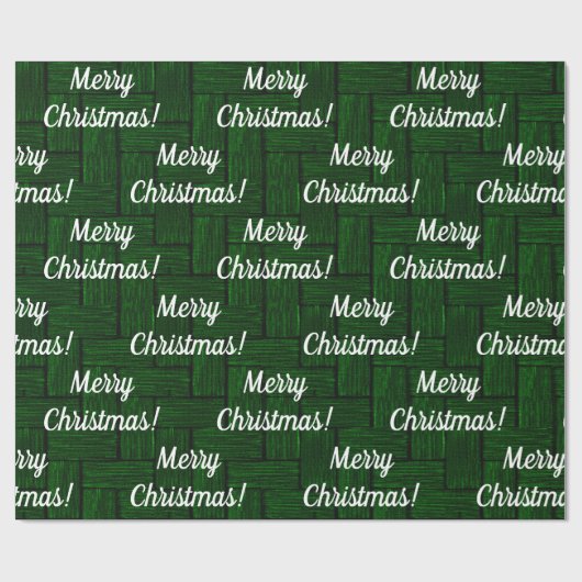 Merry kerst Emerald Wrapping Paper Cadeaupapier (Vlak)